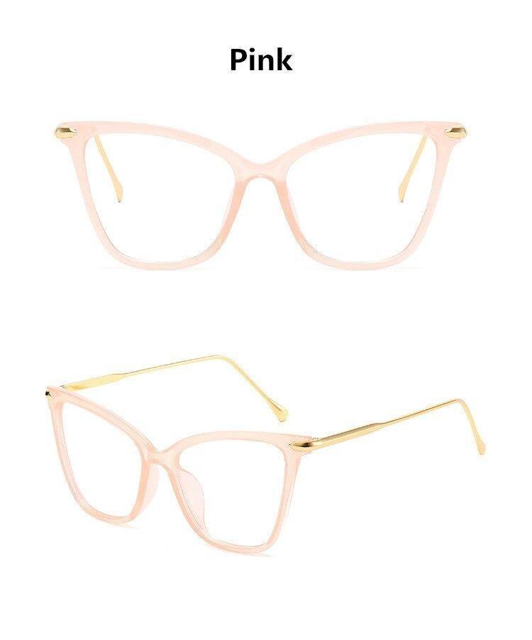 Women Luxury Cat Eye Sunglasses For Women Glasses Oversized Frame Transparent Lens Eyeglasses Computer Optical For  Prescription Glasses For Women Stevvex