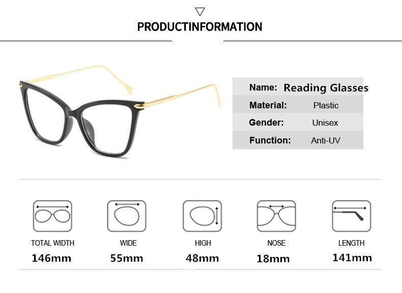 Women Luxury Cat Eye Sunglasses For Women Glasses Oversized Frame Transparent Lens Eyeglasses Computer Optical For  Prescription Glasses For Women Stevvex