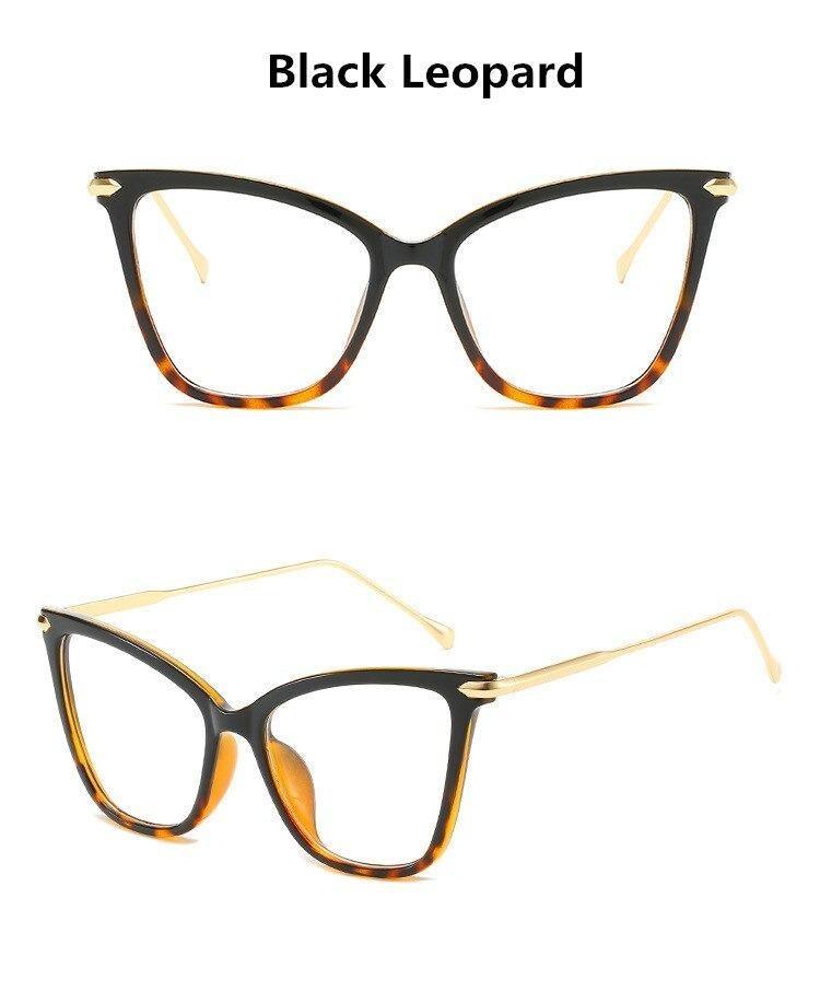 Women Luxury Cat Eye Sunglasses For Women Glasses Oversized Frame Transparent Lens Eyeglasses Computer Optical For  Prescription Glasses For Women Stevvex