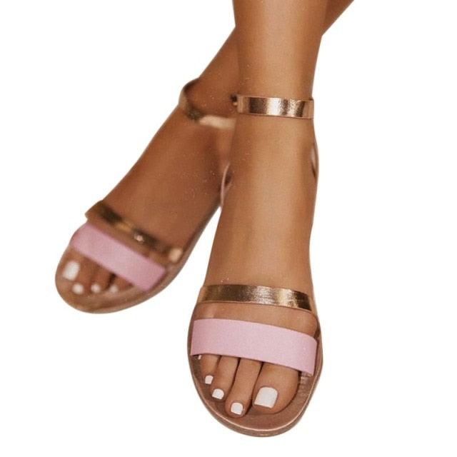 Women Luxury Party Sandals Fashion Summer Casual Black Business Sandals Buckle Straps Beach Shoes Retro Fashion Summer Women Shoes Print Casual Sandals Stevvex