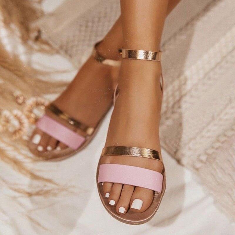 Women Luxury Party Sandals Fashion Summer Casual Black Business Sandals Buckle Straps Beach Shoes Retro Fashion Summer Women Shoes Print Casual Sandals Stevvex