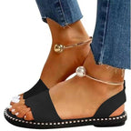 Women Luxury Party Sandals Fashion Summer Casual Black Business Sandals Buckle Straps Beach Shoes Retro Fashion Summer Women Shoes Print Casual Sandals Stevvex