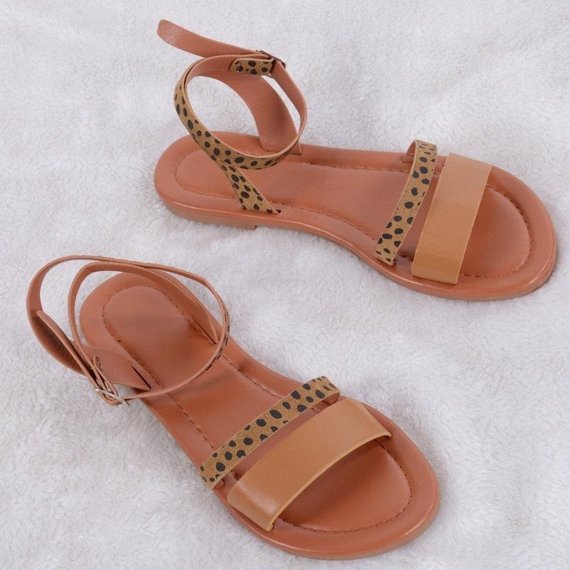 Women Luxury Party Sandals Fashion Summer Casual Black Business Sandals Buckle Straps Beach Shoes Retro Fashion Summer Women Shoes Print Casual Sandals Stevvex