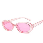 Women Luxury Pink Oval Sunglasses Retro Design Glasses Female Small Eyewear Women Elegant Reader Glasses Ultra Slim Compact Unisex Light Weight Glasses  For Women Stevvex