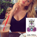 Women Luxury Temporary Stickers Realistic Body Tattoo Flowers Bird Elegant Big Design Stevvex
