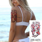 Women Luxury Temporary Stickers Realistic Body Tattoo Flowers Bird Elegant Big Design Stevvex