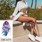Women Luxury Temporary Stickers Realistic Body Tattoo Flowers Bird Elegant Big Design Stevvex