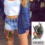 Women Luxury Temporary Stickers Realistic Body Tattoo Flowers Bird Elegant Big Design Stevvex