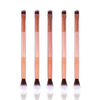 Women Makeup Brush 5Pcs Professional Black Eyebrow Inclined Flat Angled Brush Makeup Tool Wooden Pole Eyeliner Eyeshadow Women Cosmetic
