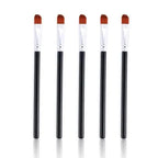 Women Makeup Brush 5Pcs Professional Black Eyebrow Inclined Flat Angled Brush Makeup Tool Wooden Pole Eyeliner Eyeshadow Women Cosmetic