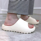 Women Men Summer Slippers Beach Slides Sandals Cartoon Flip Flops Thick Soled Boys Girls Couples Bathroom Shoes Non-Slip Quick Drying Soft Massage Slides Comfortable Lightweight Open Toe Pool Spa Sandals Stevvex
