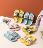 Women Men Summer Slippers Casual Sandals Beach Slides Fruits Avocado Flip Flops Non-Slip Soft Sole Bathroom Shoes Open Toe Soft Slippers Non-Slip Soft Shower Spa Bath Pool Gym House Sandals Stevvex