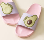 Women Men Summer Slippers Casual Sandals Beach Slides Fruits Avocado Flip Flops Non-Slip Soft Sole Bathroom Shoes Open Toe Soft Slippers Non-Slip Soft Shower Spa Bath Pool Gym House Sandals Stevvex