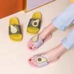 Women Men Summer Slippers Casual Sandals Beach Slides Fruits Avocado Flip Flops Non-Slip Soft Sole Bathroom Shoes Open Toe Soft Slippers Non-Slip Soft Shower Spa Bath Pool Gym House Sandals Stevvex