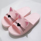 Women Men Summer Slippers Slide Sandals Beach Flip Flops Cats Thick Bottom Couple Boys Girls Comfort Shoes Fashion Outdoor Slides Beach Pool Gym House Slipper Stevvex