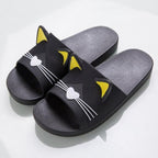 Women Men Summer Slippers Slide Sandals Beach Flip Flops Cats Thick Bottom Couple Boys Girls Comfort Shoes Fashion Outdoor Slides Beach Pool Gym House Slipper Stevvex