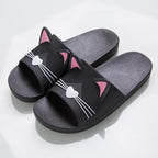 Women Men Summer Slippers Slide Sandals Beach Flip Flops Cats Thick Bottom Couple Boys Girls Comfort Shoes Fashion Outdoor Slides Beach Pool Gym House Slipper Stevvex