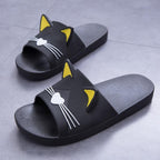 Women Men Summer Slippers Slide Sandals Beach Flip Flops Cats Thick Bottom Couple Boys Girls Comfort Shoes Fashion Outdoor Slides Beach Pool Gym House Slipper Stevvex