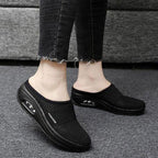 Women Mesh Lightweight Shoes Modern Clogs Female Air Cushion Sandals Thick Bottom Sneakers Air Cushion Slip-On Walking Shoes Breathable Casual Outdoor Walk Sneakers With Arch Support Stevvex