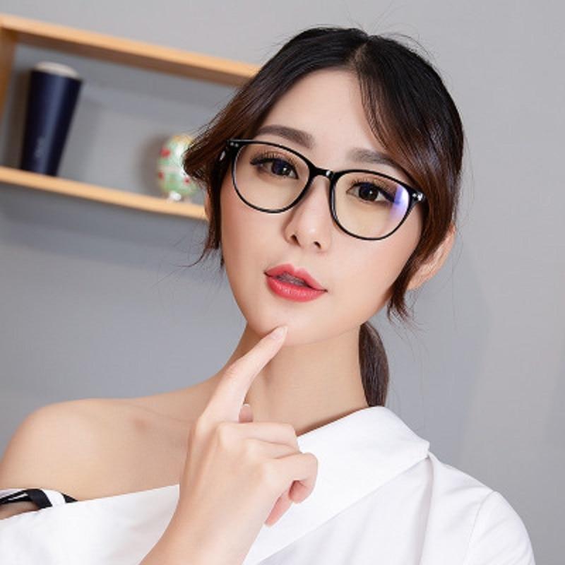 Women Myopia Glasses Ladies Blue And Anti Eye Strain Headache Computer Glasses  Transparent Lens Film Coated Oval Formed Myopia Glasses -1.0 -1.5 -2.0 -2.5 -3.0 -3.5 -4.0 -4.5 -5.0 -5.5 Stevvex