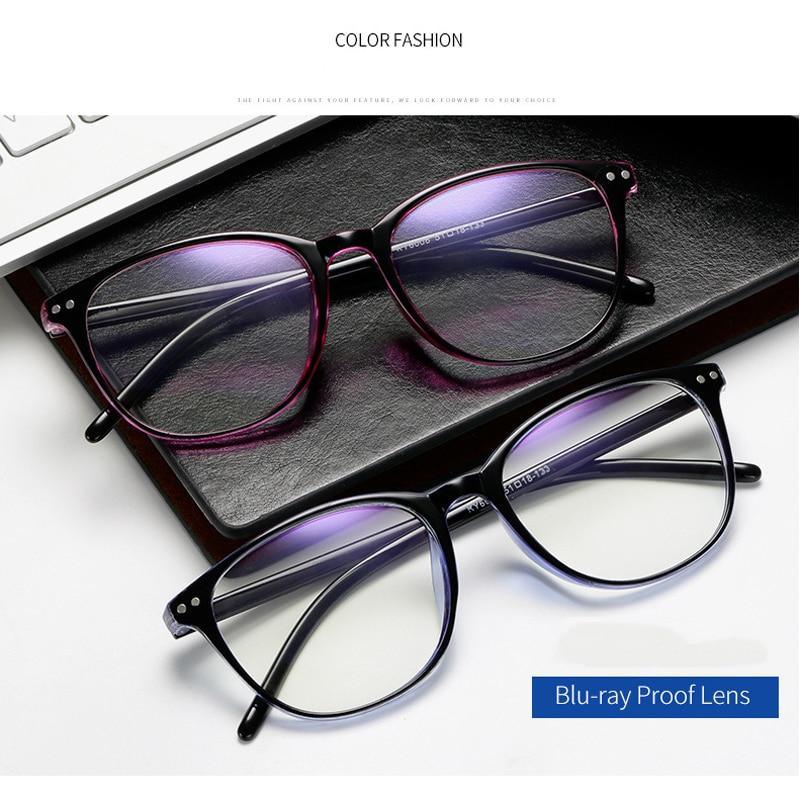 Women Myopia Glasses Ladies Blue And Anti Eye Strain Headache Computer Glasses  Transparent Lens Film Coated Oval Formed Myopia Glasses -1.0 -1.5 -2.0 -2.5 -3.0 -3.5 -4.0 -4.5 -5.0 -5.5 Stevvex