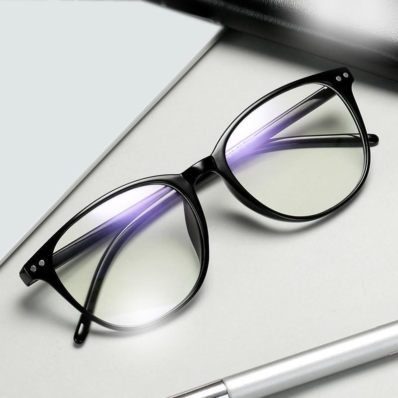 Women Myopia Glasses Ladies Blue And Anti Eye Strain Headache Computer Glasses  Transparent Lens Film Coated Oval Formed Myopia Glasses -1.0 -1.5 -2.0 -2.5 -3.0 -3.5 -4.0 -4.5 -5.0 -5.5 Stevvex