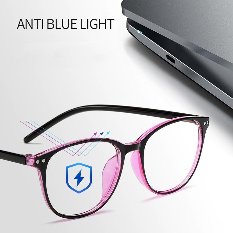 Women Myopia Glasses Ladies Blue And Anti Eye Strain Headache Computer Glasses  Transparent Lens Film Coated Oval Formed Myopia Glasses -1.0 -1.5 -2.0 -2.5 -3.0 -3.5 -4.0 -4.5 -5.0 -5.5 Stevvex