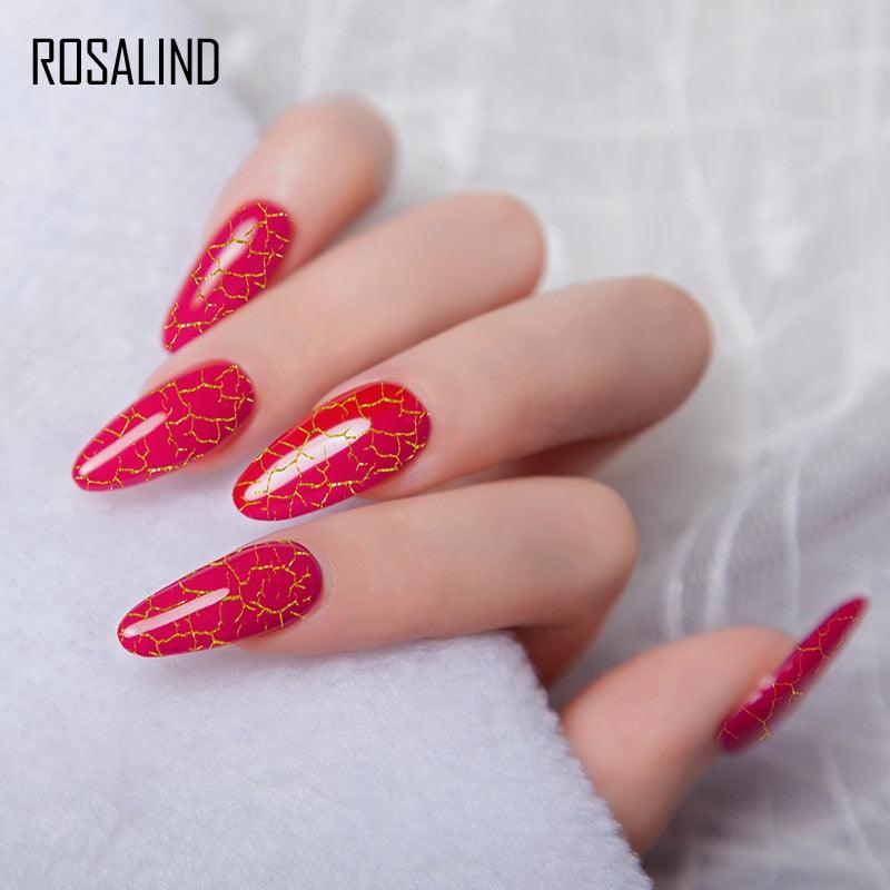 Women Nail Polishing Gel Quick-Dry UV Permanent Gel Nail Polish Multi Color Fashion Cracked Design For Girls and Womens Stevvex