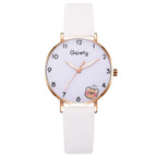 Women New Color Bear Fashion Student Quartz Watch Bracelet Combination Set Kids Girl Wrist Watch Bracelet Leather Rhinestone Luxury Design Simple Dress Women's Watches Stevvex
