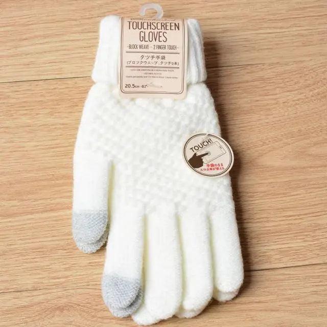 Women New Wool Knitted Gloves Winter Warm Thick Touch Screen Gloves Solid Mittens For Women For Winter Gloves Winter Touch Screen Gloves for Women and Men Stevvex