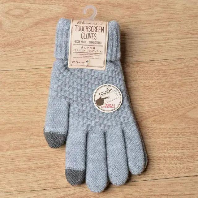 Women New Wool Knitted Gloves Winter Warm Thick Touch Screen Gloves Solid Mittens For Women For Winter Gloves Winter Touch Screen Gloves for Women and Men Stevvex