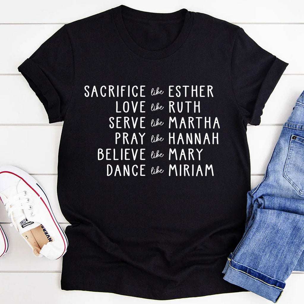 Women of the Bible Tee Peachy Sunday