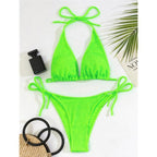 Women One-Shoulder Bikini Swimsuit Women Push Up Swimwear Women's Bathing Suit Comfortable Bikini Ribbed Two Piece Swimsuit Bikini Set Summer Bathing Suit Beach Wear Swimming Suit Stevvex