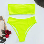 Women One-Shoulder Bikini Swimsuit Women Push Up Swimwear Women's Bathing Suit Comfortable Bikini Ribbed Two Piece Swimsuit Bikini Set Summer Bathing Suit Beach Wear Swimming Suit Stevvex