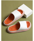 Women Outside Slippers Summer Runway Shoes EVA Soft Thick Sole Non-slip Outdoor Women Slides Pool Beach Open Toe Soft Slippers Thick Lightweight Non-Slip Shower Bath Cloud Slides Pool Gym House Sandals Stevvex