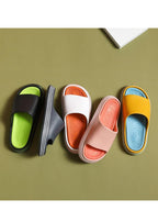 Women Outside Slippers Summer Runway Shoes EVA Soft Thick Sole Non-slip Outdoor Women Slides Pool Beach Open Toe Soft Slippers Thick Lightweight Non-Slip Shower Bath Cloud Slides Pool Gym House Sandals Stevvex