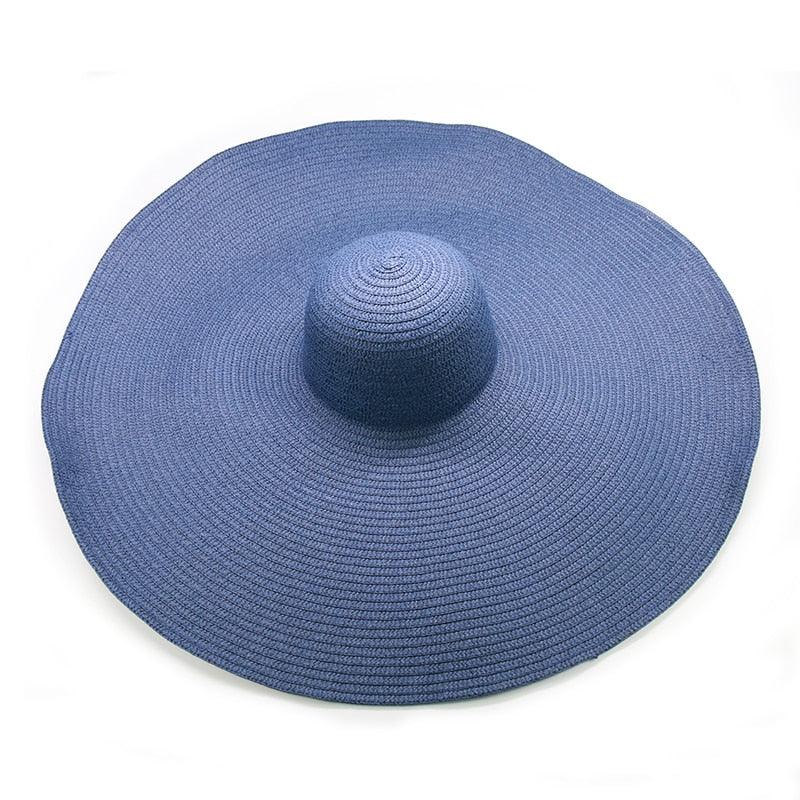 Women Oversized Foldable Summer Large Wide Hat Beach Straw Hat Cute Sun Cap Retro Foldable Handmade Big Hats Ladies UV Protection Hat Vintage Summer Sun Beach Hats Stevvex