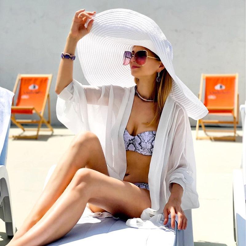Women Oversized Foldable Summer Large Wide Hat Beach Straw Hat Cute Sun Cap Retro Foldable Handmade Big Hats Ladies UV Protection Hat Vintage Summer Sun Beach Hats Stevvex