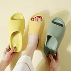 Women Platform Flat Slippers Outdoor Flip Flops Summer Beach Fashion Indoor Slippers Unisex Men Non-slip Slides Thick Sole Home House Cloud Cushion Sandals For Indoor And Outdoor Stevvex