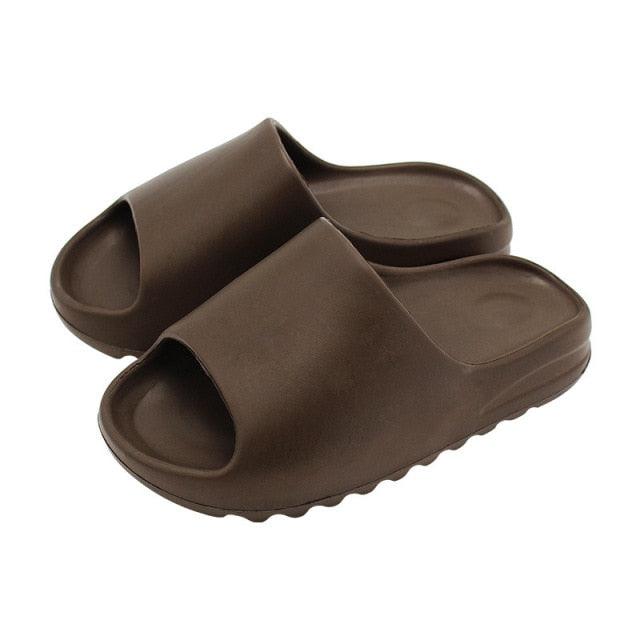 Women Platform Flat Slippers Outdoor Flip Flops Summer Beach Fashion Indoor Slippers Unisex Men Non-slip Slides Thick Sole Home House Cloud Cushion Sandals For Indoor And Outdoor Stevvex