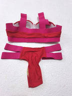 Women Push Up Bikini Women Neon Bandage Swimwear Women Patchwork Bikini Swimsuit 2 Piece  Cutout Molded Push Up Bathing Suit Ruffle Hook Closure Bikini Set Two Piece Bathing Suit Stevvex