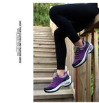 Women Running Air Cushion Athletic Sneakers Walking Breathable Sport Lace Up Hight Platform Casual Shoes Womens Mesh Sneakers Fashion Tennis Breathable Walking Gym Work Shoes