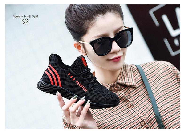 Women Running Shoes Air Mesh Sneakers Breathable Soft Light Woman Sport Shoes Walking Jogging Casual Shoes Breathable Walking Mesh Flats Sport Running Sneakers Stevvex