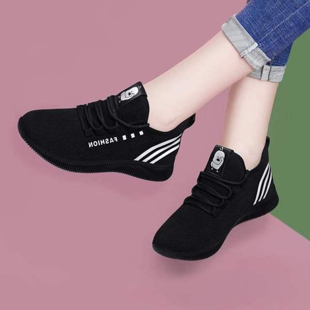 Women Running Shoes Air Mesh Sneakers Breathable Soft Light Woman Sport Shoes Walking Jogging Casual Shoes Breathable Walking Mesh Flats Sport Running Sneakers Stevvex