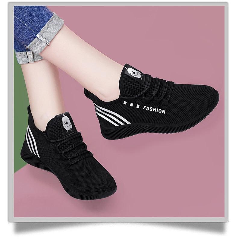 Women Running Shoes Air Mesh Sneakers Breathable Soft Light Woman Sport Shoes Walking Jogging Casual Shoes Breathable Walking Mesh Flats Sport Running Sneakers Stevvex