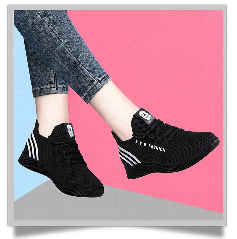 Women Running Shoes Air Mesh Sneakers Breathable Soft Light Woman Sport Shoes Walking Jogging Casual Shoes Breathable Walking Mesh Flats Sport Running Sneakers Stevvex