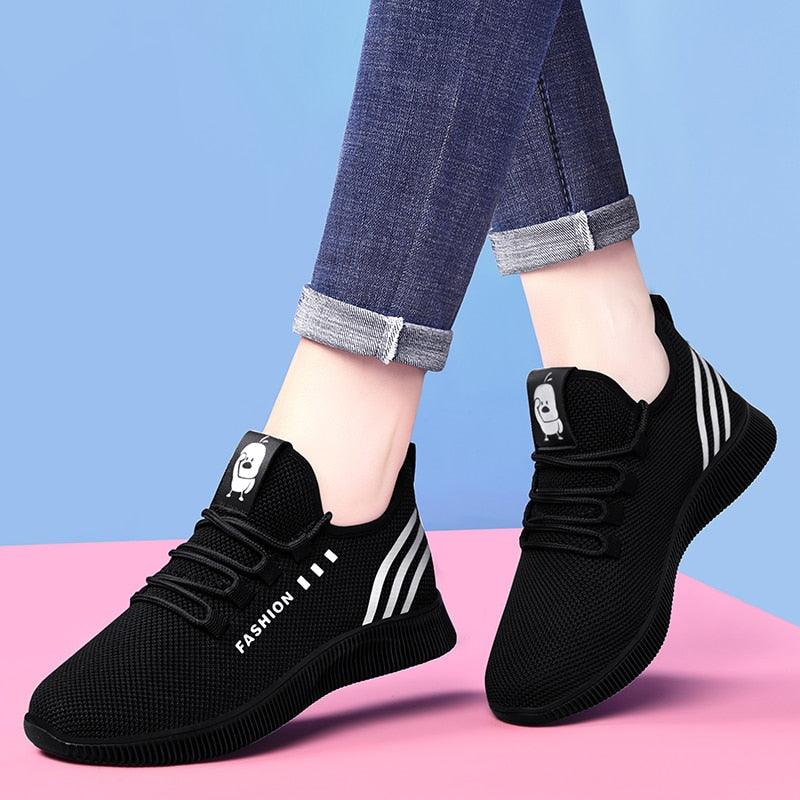 Women Running Shoes Air Mesh Sneakers Breathable Soft Light Woman Sport Shoes Walking Jogging Casual Shoes Breathable Walking Mesh Flats Sport Running Sneakers Stevvex