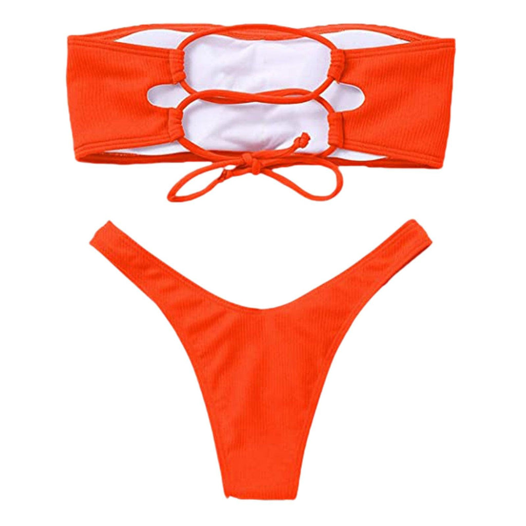 Women's Bikini High Waist Tummy Control Two Piece Swimsuit Swimwear Girl Beach Bathing Suit Woman Fashion Swimwear Padded High Waist Cheeky Bathing Suit Stevvex