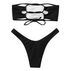 Women's Bikini High Waist Tummy Control Two Piece Swimsuit Swimwear Girl Beach Bathing Suit Woman Fashion Swimwear Padded High Waist Cheeky Bathing Suit Stevvex