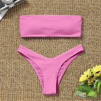 Women's Bikini High Waist Tummy Control Two Piece Swimsuit Swimwear Girl Beach Bathing Suit Woman Fashion Swimwear Padded High Waist Cheeky Bathing Suit Stevvex